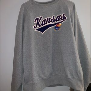 grey KU college sweater